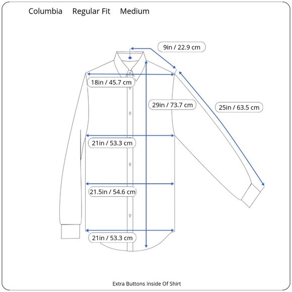 Columbia Sportswear Company Men's Med Blue Plaid Regular Fit Long Sleeve Shirt - Picture 2 of 11